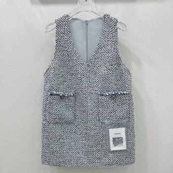 [ 샤넬 ] 25ss 트위드 라운드 진주 원피스