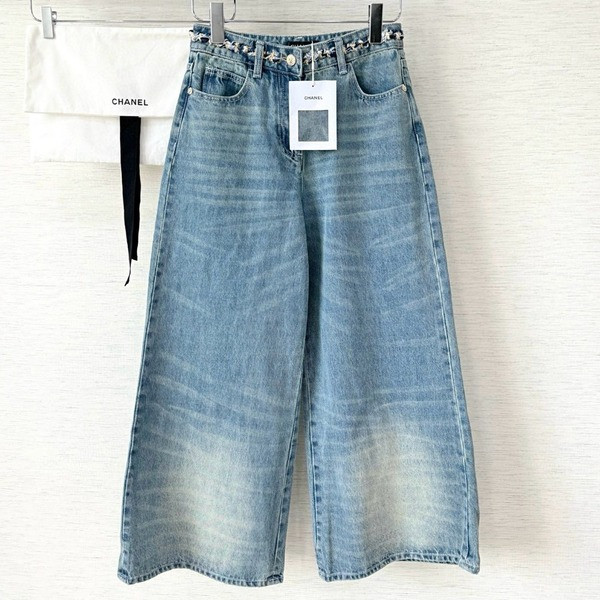[ Chanel ] 샤넬 체인 데님 팬츠