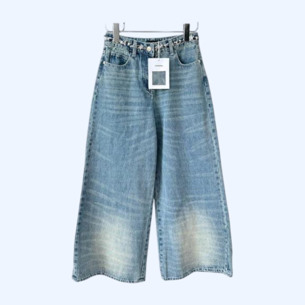 [ Chanel ] 샤넬 체인 데님 팬츠