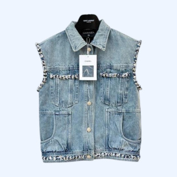 [ Chanel ] 샤넬 체인 데님 베스트 자켓