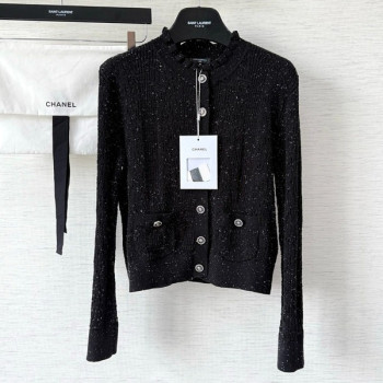 [ Chanel ] 샤넬 펀칭 울 니트 가디건