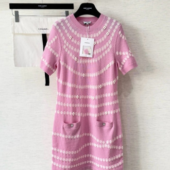 [ Chanel ] 샤넬 도트 니트 원피스