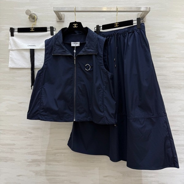 [ Chanel ] 샤넬 플레어 밴딩 투피스