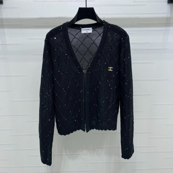 [ Chanel ] 샤넬 큐빅 퀼팅 니트 가디건