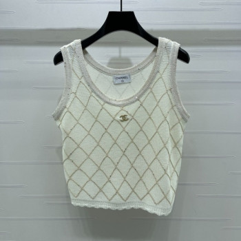 [ Chanel ] 샤넬 큐빅 퀼팅 니트 나시