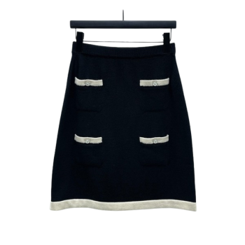 [ Chanel ] 샤넬 배색 니트 스커트