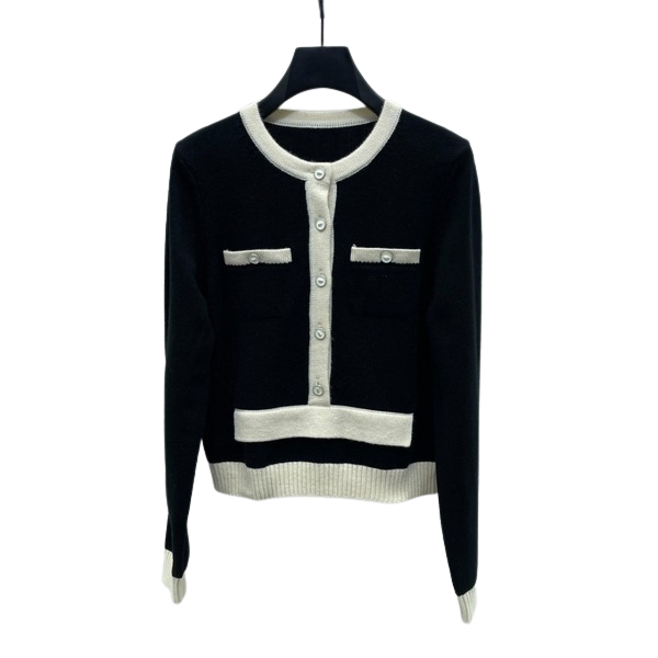[ Chanel ] 샤넬 배색 니트 가디건