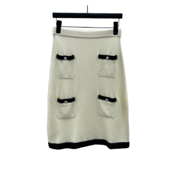 [ Chanel ] 샤넬 배색 니트 스커트