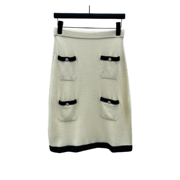 [ Chanel ] 샤넬 배색 니트 스커트