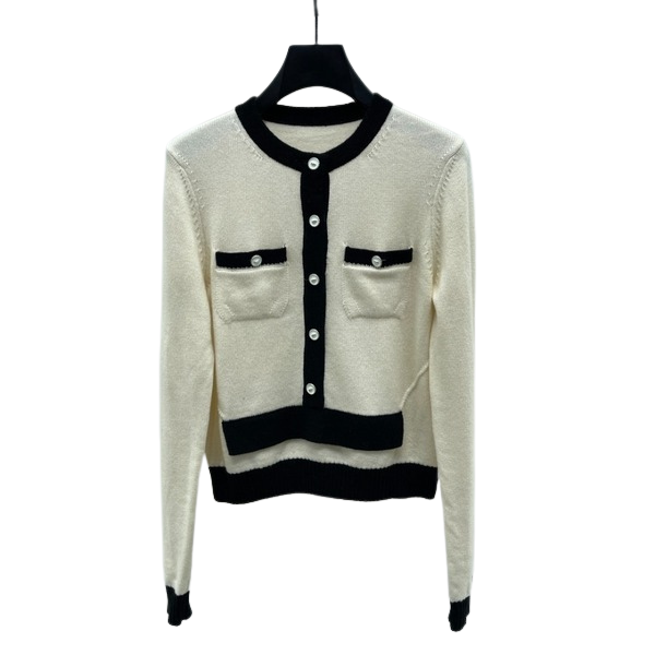 [ Chanel ] 샤넬 배색 니트 가디건