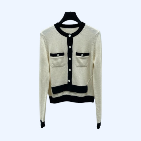 [ Chanel ] 샤넬 배색 니트 가디건