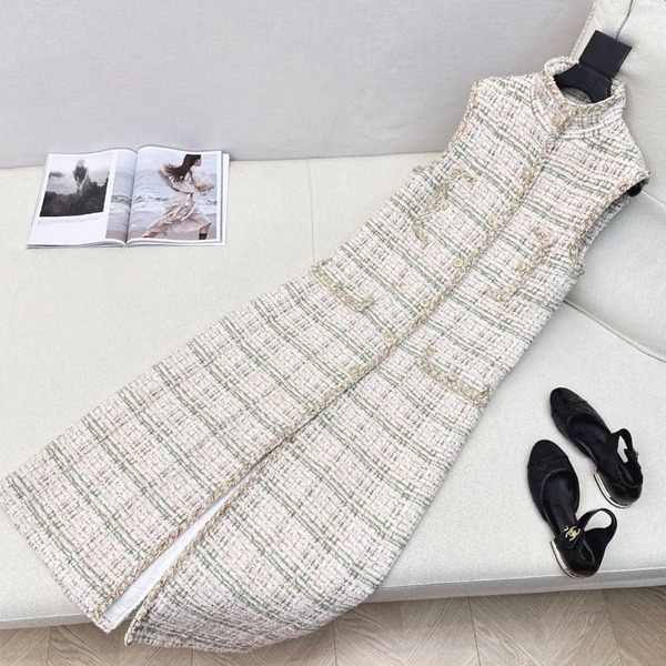 [Chanel] 샤넬 우븐 롱 베스트