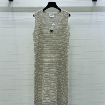 [ Chanel ] 샤넬 펀칭 니트 나시 원피스