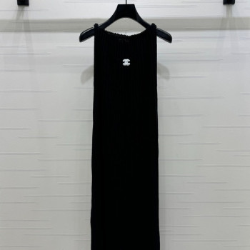 [ Chanel ] 샤넬 홀터넥 셔링 니트 원피스