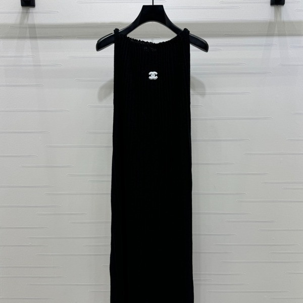 [ Chanel ] 샤넬 홀터넥 셔링 니트 원피스