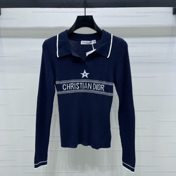 [ Dior ] 디올 카라 골지 니트