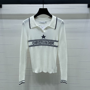 [ Dior ] 디올 카라 골지 니트