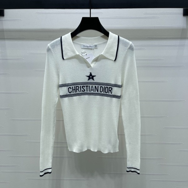 [ Dior ] 디올 카라 골지 니트