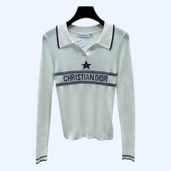 [ Dior ] 디올 카라 골지 니트