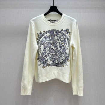 [ Dior ] 디올 자수 라운드 니트