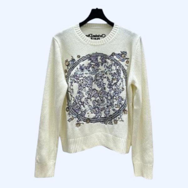 [ Dior ] 디올 자수 라운드 니트