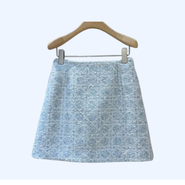 [ Dior ] 디올 체크 미니 스커트