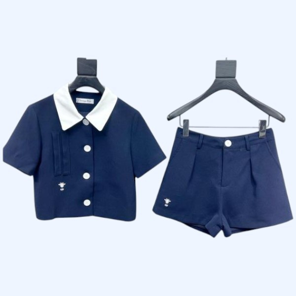 [ Dior ] 디올 카라 단추 투피스