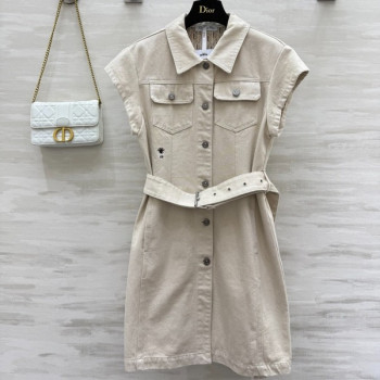 [ Dior ] 디올 데님 카라 원피스