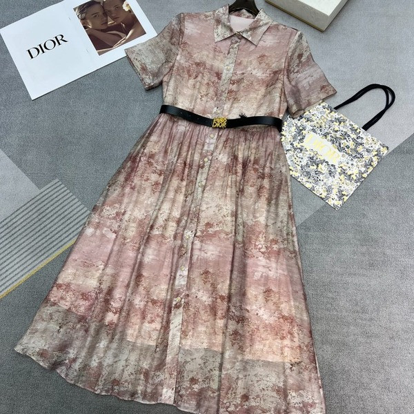 [ Dior ] 디올 카라 벨트 원피스