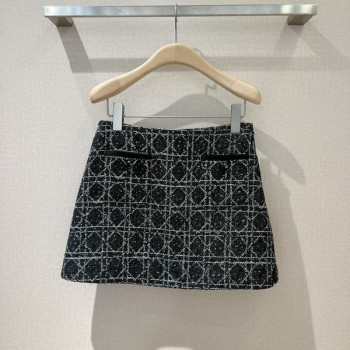 [ Dior ] 디올 체크 미니 스커트