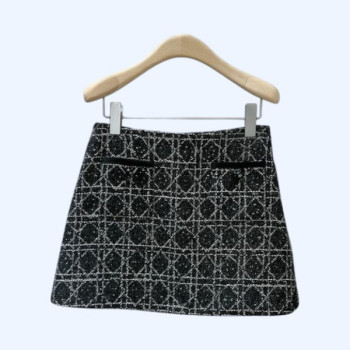 [ Dior ] 디올 체크 미니 스커트