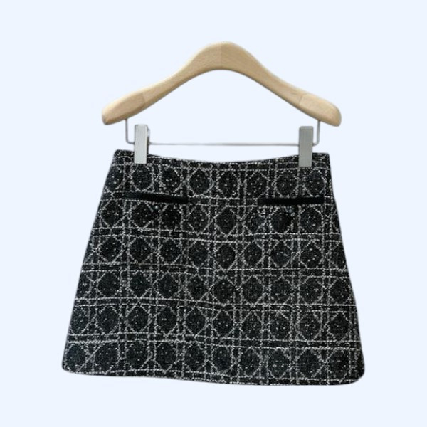 [ Dior ] 디올 체크 미니 스커트