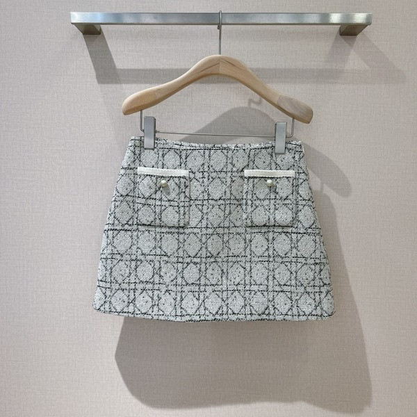 [ Dior ] 디올 체크 미니 스커트