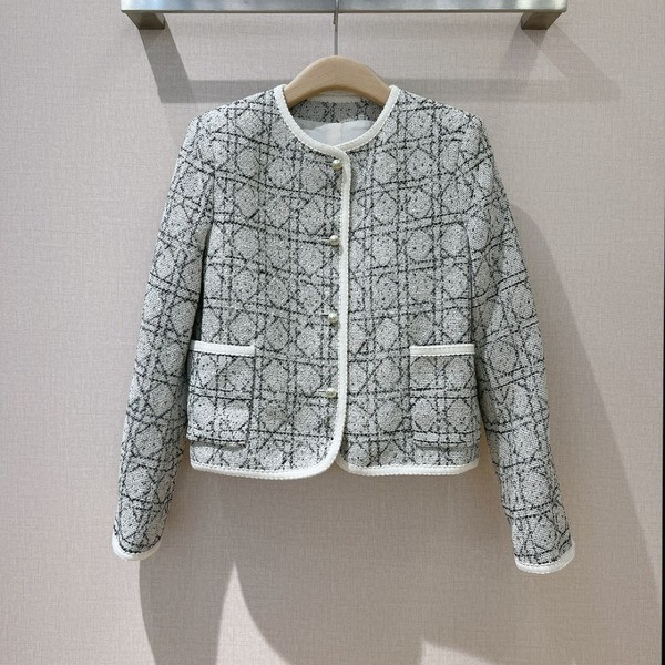 [ Dior ] 디올 체크 라운드 자켓