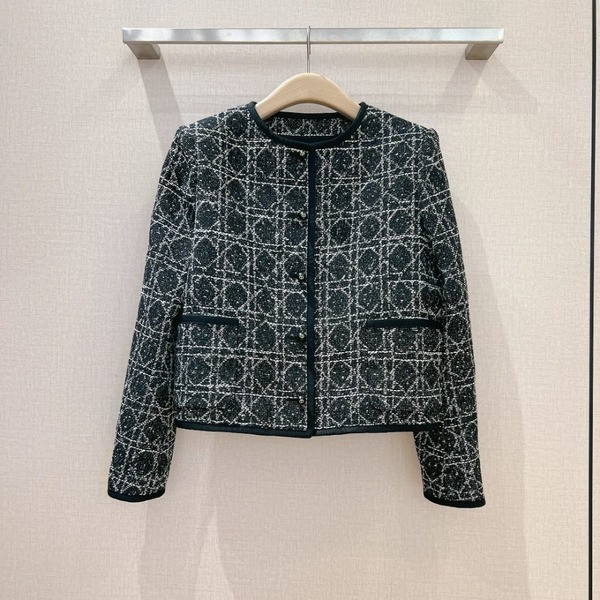 [ Dior ] 디올 체크 라운드 자켓