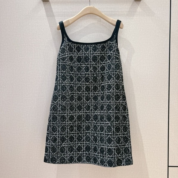 [ Dior ] 디올 체크 나시 원피스