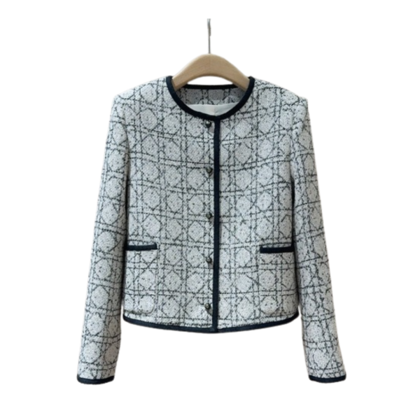 [ Dior ] 디올 체크 라운드 자켓