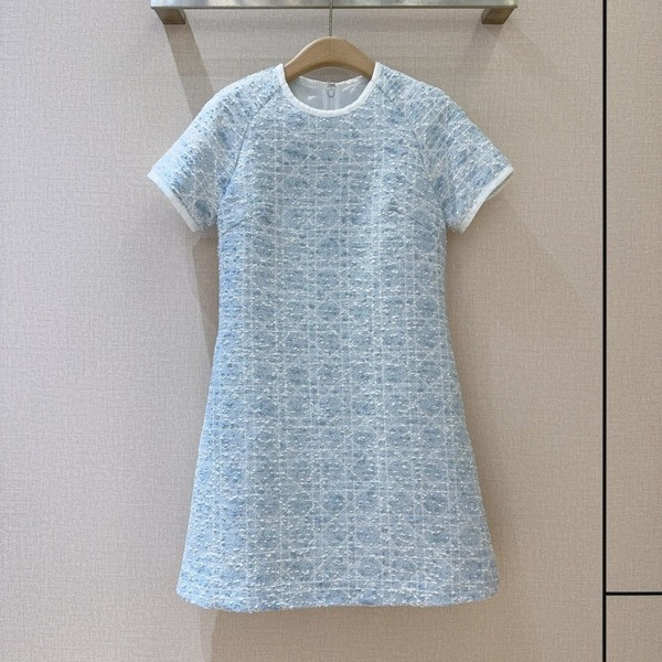 [ Dior ] 디올 체크 반팔 원피스