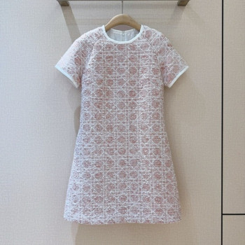 [ Dior ] 디올 체크 반팔 원피스