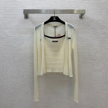 [ Miu Miu ] 미우미우 나시 가디건 세트