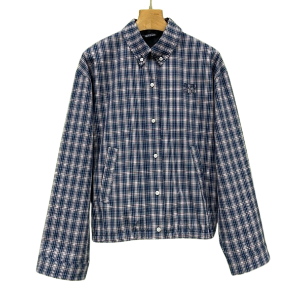 [ Miu Miu ] 미우미우 체크 카라 자켓