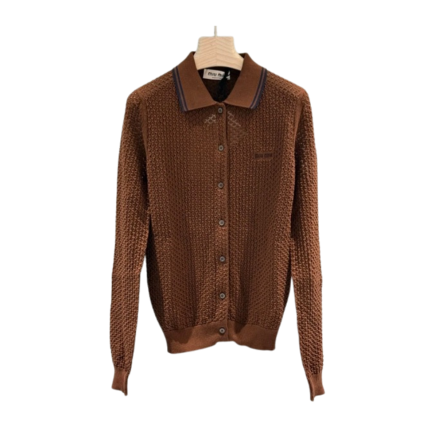 [ Miu Miu ] 미우미우 펀칭 니트 가디건