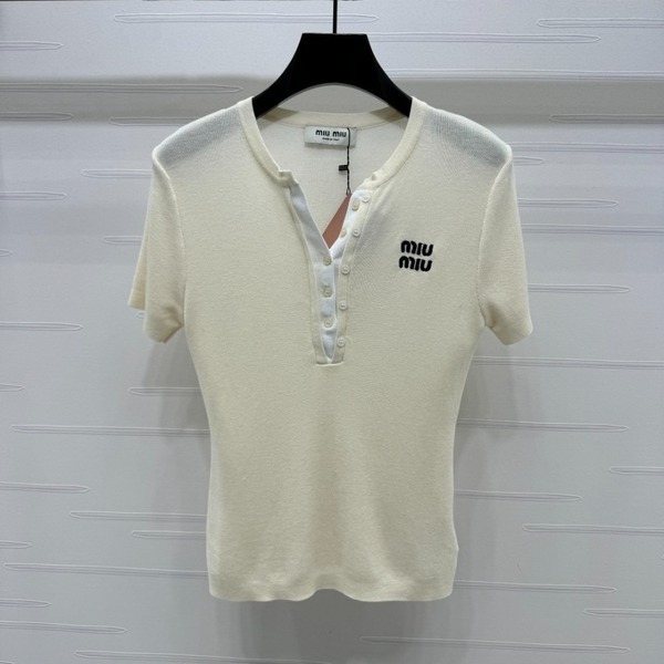 [ 미우미우 ] 25ss 자수 레터링 니트