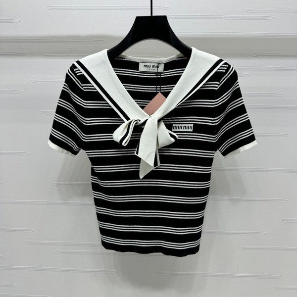 [ 미우미우 ] 25ss 스트라이프 니트