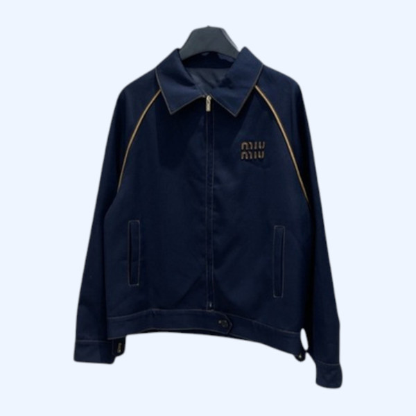 [ Miu Miu ] 미우미우 카라 집업 자켓