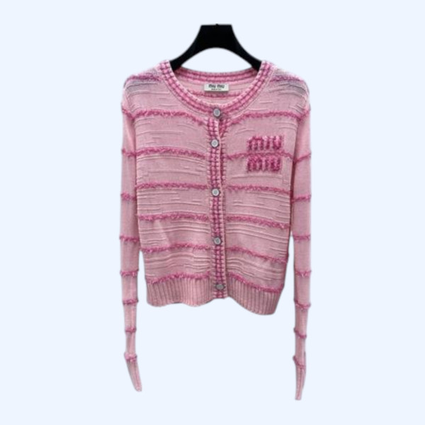 [ Miu Miu ] 미우미우 스트라이프 니트 가디건