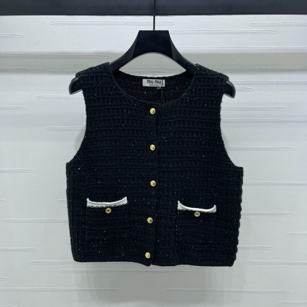 [ Miu Miu ] 미우미우 포켓 니트 베스트