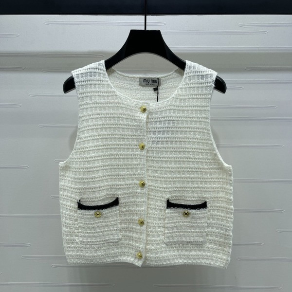 [ Miu Miu ] 미우미우 포켓 니트 베스트
