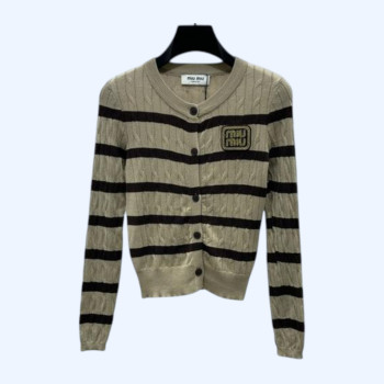 [ Miu Miu ] 미우미우 스트라이프 가디건