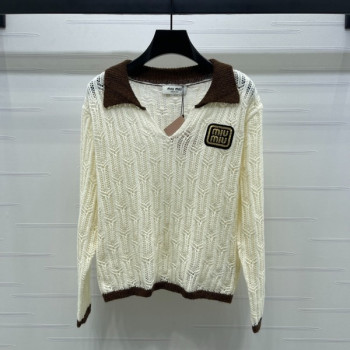 [ Miu Miu ] 미우미우 카라 니트